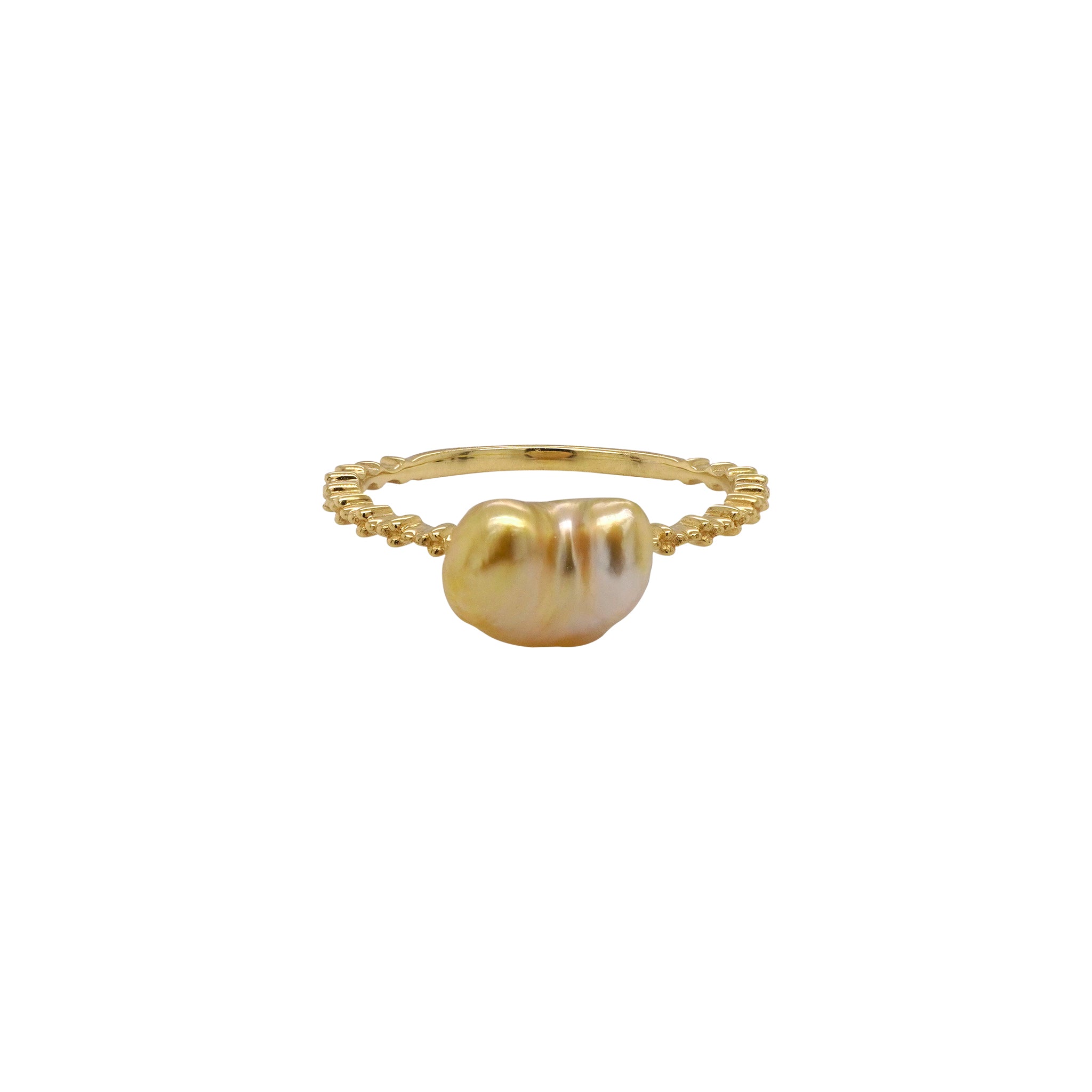 Sunlit Keshi Pearl Ring